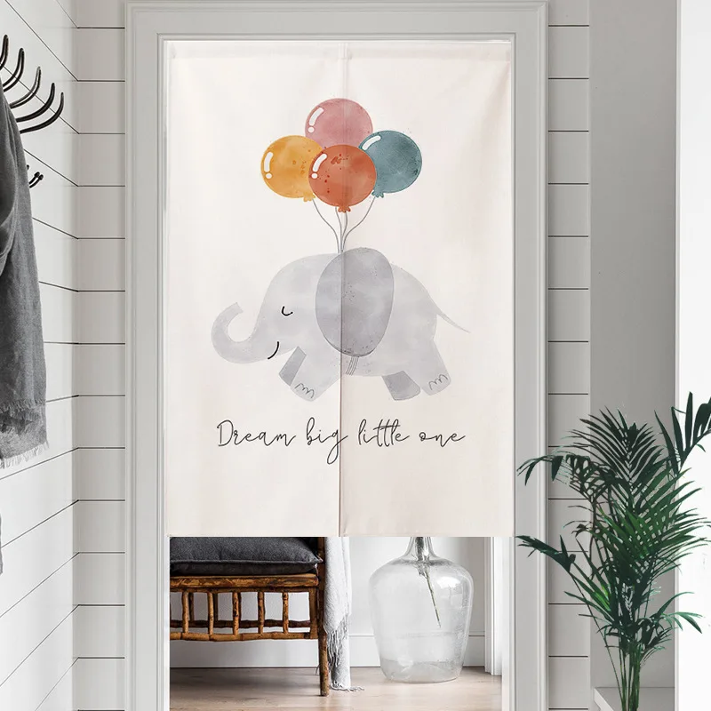 Mondale's freshness changing room Curtain Privacy Partition Doorway Curtains Kitchen Entrance Noren Linen Hanging Half-curtain