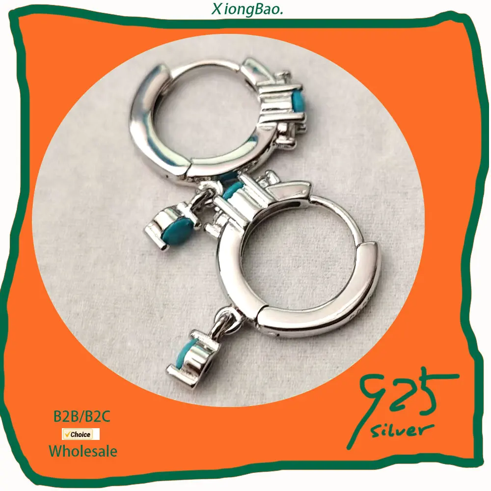 

Hot Trendy Earring For Women Jewelry Vintage Turquoise Drop Earrings 2026 Solid Stamp 925 Sterling Silver Natural Luxury New