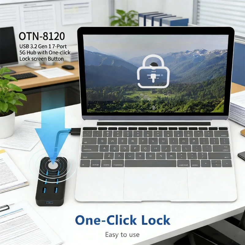 USB3.0 Extension Dock USB Splitter Featuring Instantly Screen Lock And Multiple Device Support USB/Rj45 Connection best sale
