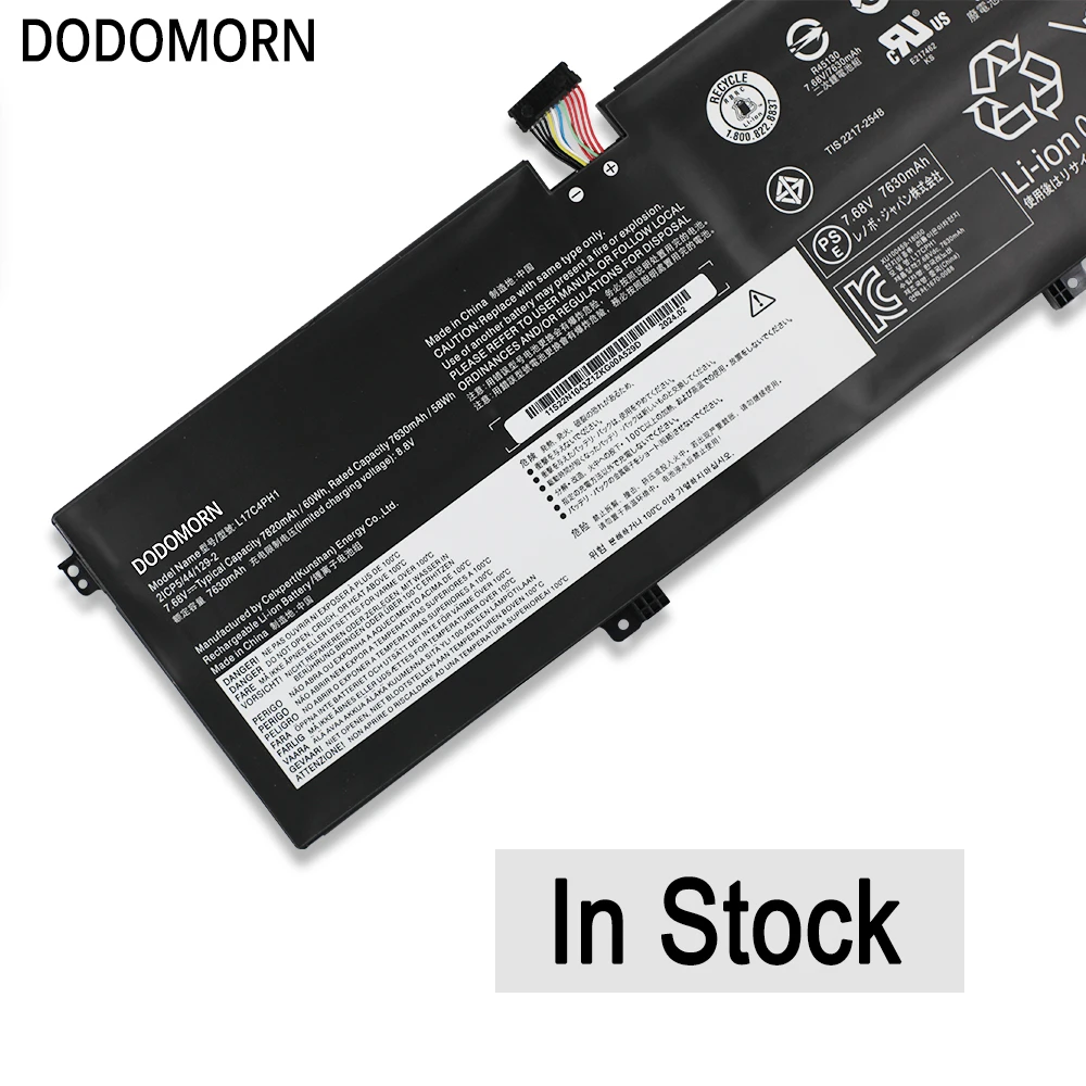 Imagem -05 - Dodomorn-bateria do Portátil para Lenovo Yoga C93013ikb Pro-13ikb L17m4ph1 5b10q82425 5b10q82426 5b10q82427 7.68v 60wh 5b10q82427