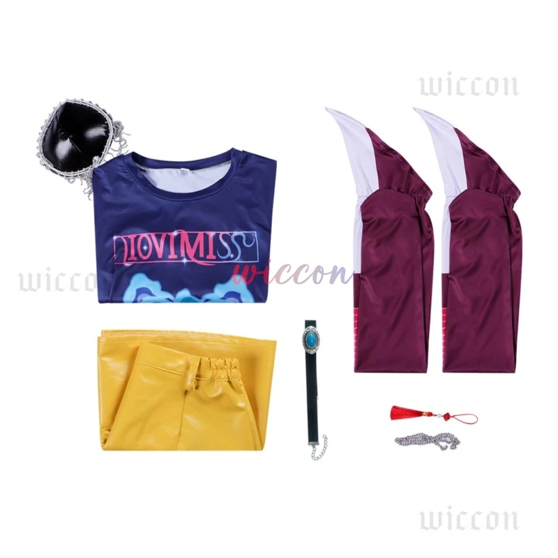 2025 شيطان الصيادين ميرا تأثيري KPOP البصرية فتاة الرصاص راقصة تأثيري الزي الملون حفلة الهالوين مثير الزي للمرأة