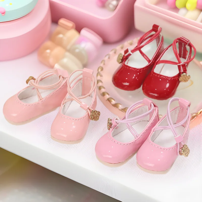 

1/6 Bjd Doll Shoes Handmade 4.4cm * 2.3cm Cute Sweet Solid Color High Heel Princess Small Leather Shoes For Bjd Doll Accessories
