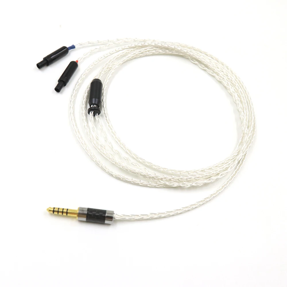 HIFI 8Core 3.5/2.5/4.4mm Balanced OCC Silver Headphone Upgrade Cable Cable For HD800 HD800S HD820 Headset Cable