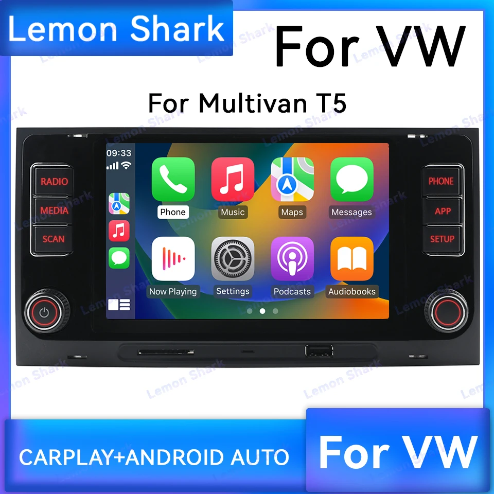 

MIB Carplay Car Radio RCD580 Android Auto Navigation Bluetooth Multimedia For Volkswagen Multivan T5 Touareg 1 7L Transporter