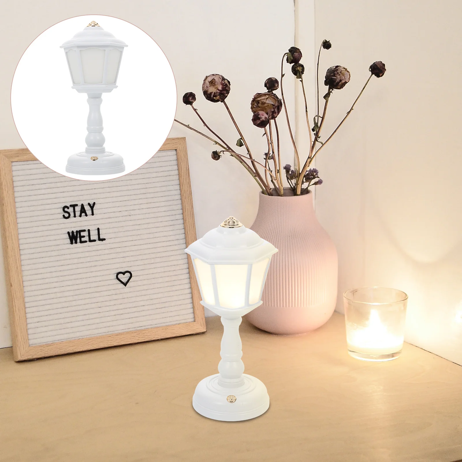 

1 set Retro Palace Lamp Mini Desktop Led Light Usb Charging Dimming Nightstand Lamp For Bedroom Decorative Tabletop Vintage
