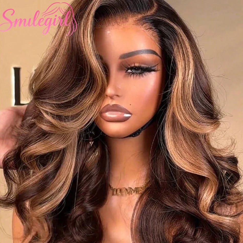 

Парик с кружевной передней частью 13x6 из натуральных волос, с эффектом омбре, предварительно проработанный, с волнистыми прядями, цвет 4/27, плотность 250%