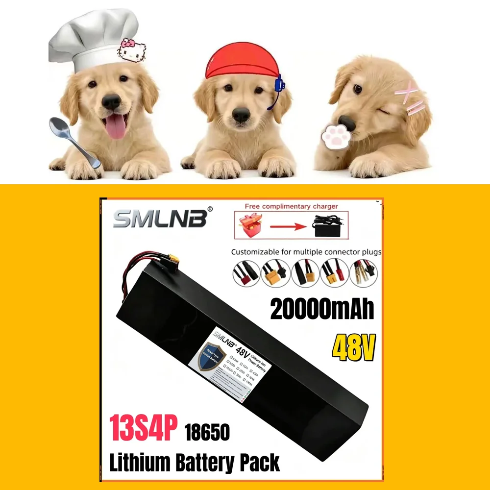 🔧 🔧 18650 48V 20Ah 1000W Li-ion Battery 13S4P 48V Li-ion Battery for 54.6V CitycocoKugoo M4/M4ProBMS Electric Scooter