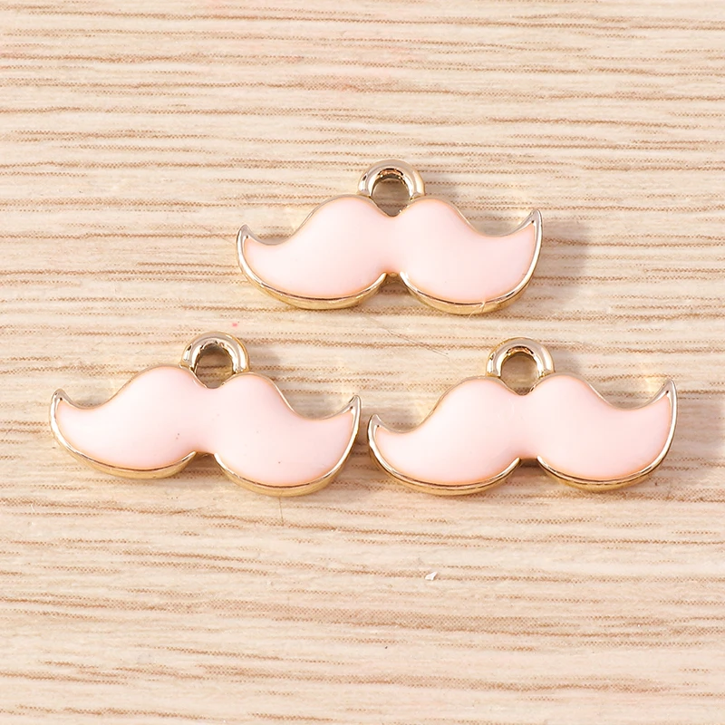 Tusember 10 Stück Emaille-Anhänger mit Gentleman-Hut, Schnurrbart, Bart und Sonnenbrille für die Herstellung von niedlichen Ohrringen, Armbändern und Schmuck – Detail 11