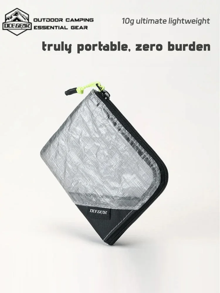 OCE GEAR Lightweight Wallet Ultra Light Waterproof Coin Purse Card Holder Durable Small Zipper Pouch Outdoor Camping Travel Gear