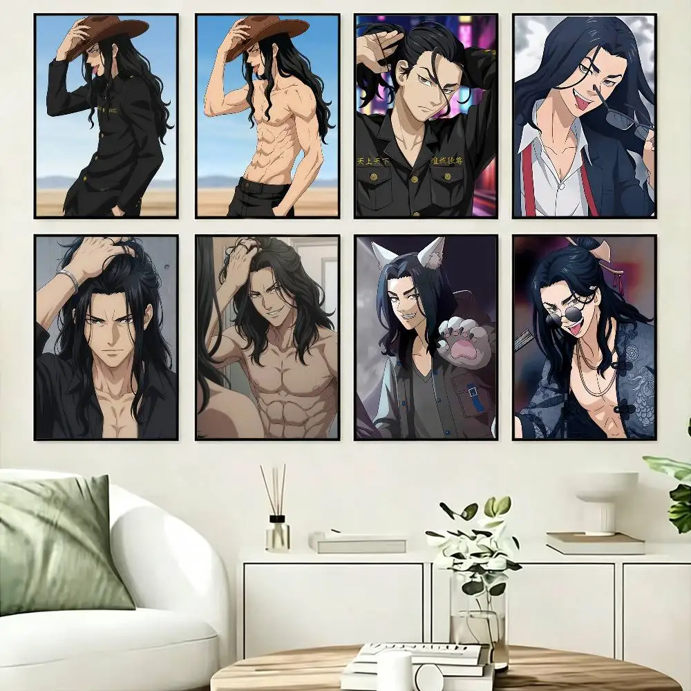 K-Keisuke B-Baji T-Tokyo R-Revengers Poster Waterproof Wall Art Sticker For Living Room Vintage Decor High Quality Print Gift