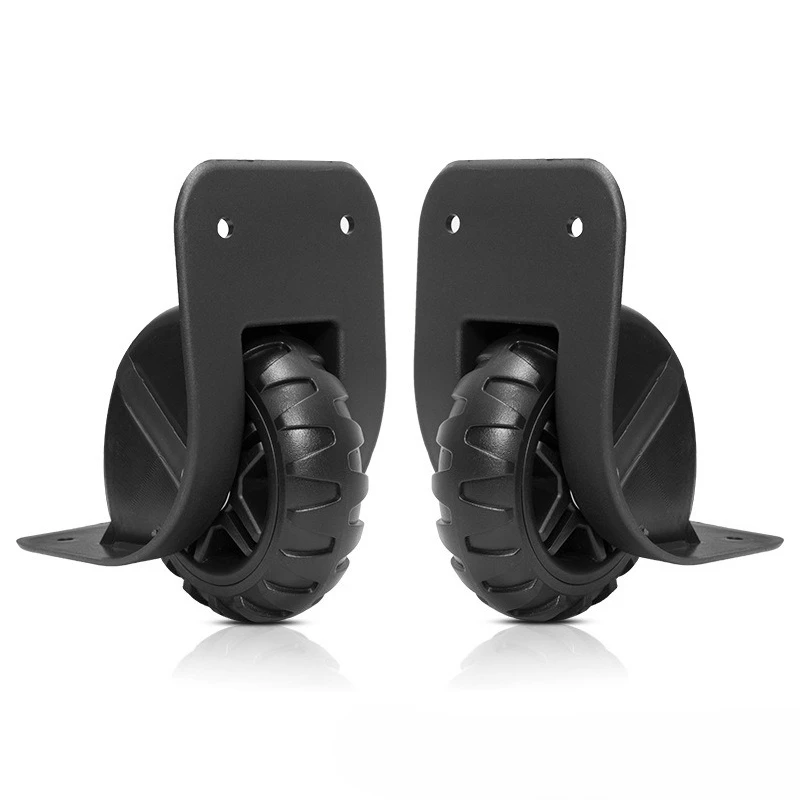 1Pair Replacement Luggage Travel Suitcase Repair Wheels Black Trolley Travel Luggage Caster Directional Wheels