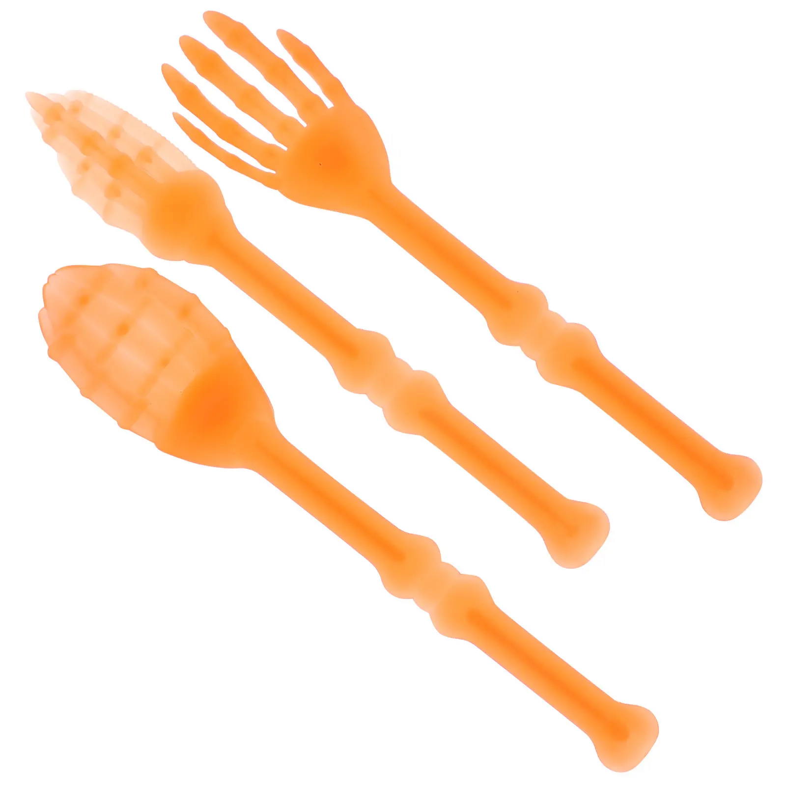 1Set Halloween Plastic Cutlery Set Design Ergonomic Handle Portable Flatware for Parties Hotels Restaurants Family