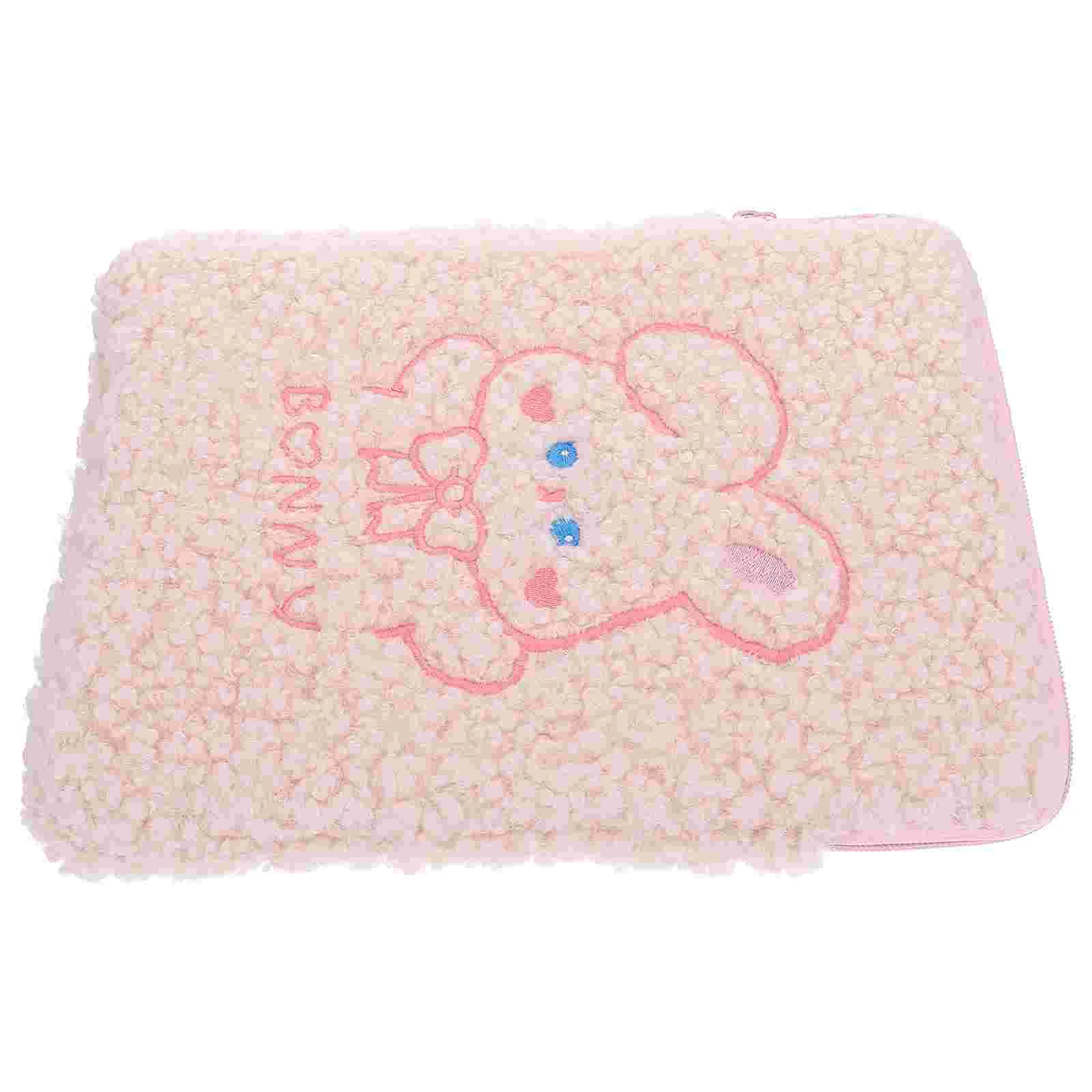 

Small Purse Storage Bag Laptop Pouch Universal for Tablet Plush Inner Lovely Girls Sundries Pink Adorable Child