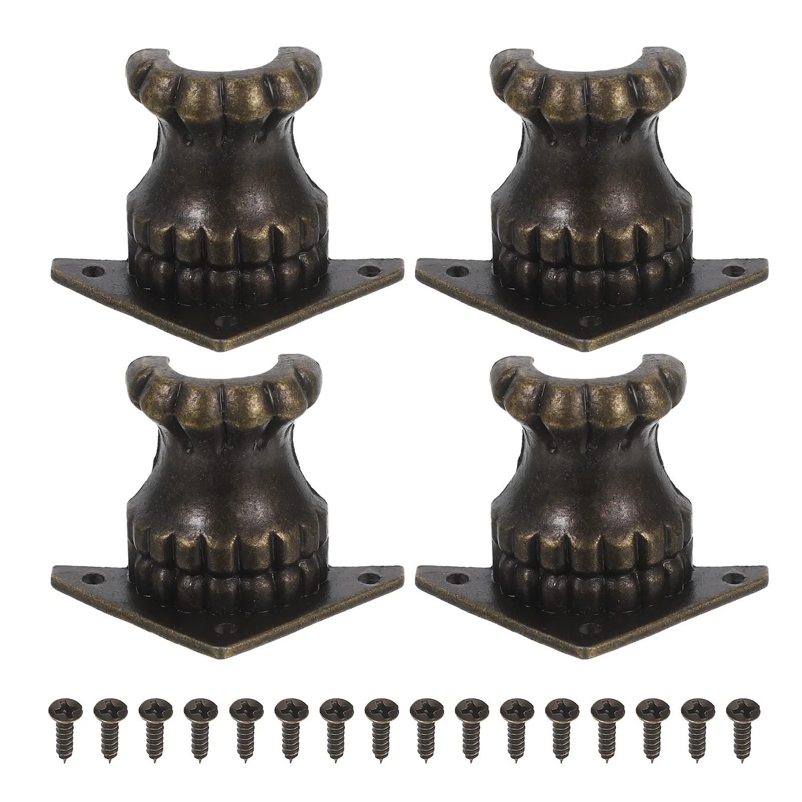 

4Pcs Furniture Feet Metal Legs for Coffee Table Nightstand Dresser Decorative Alloy Corner Protectors Stable Support Cabinet