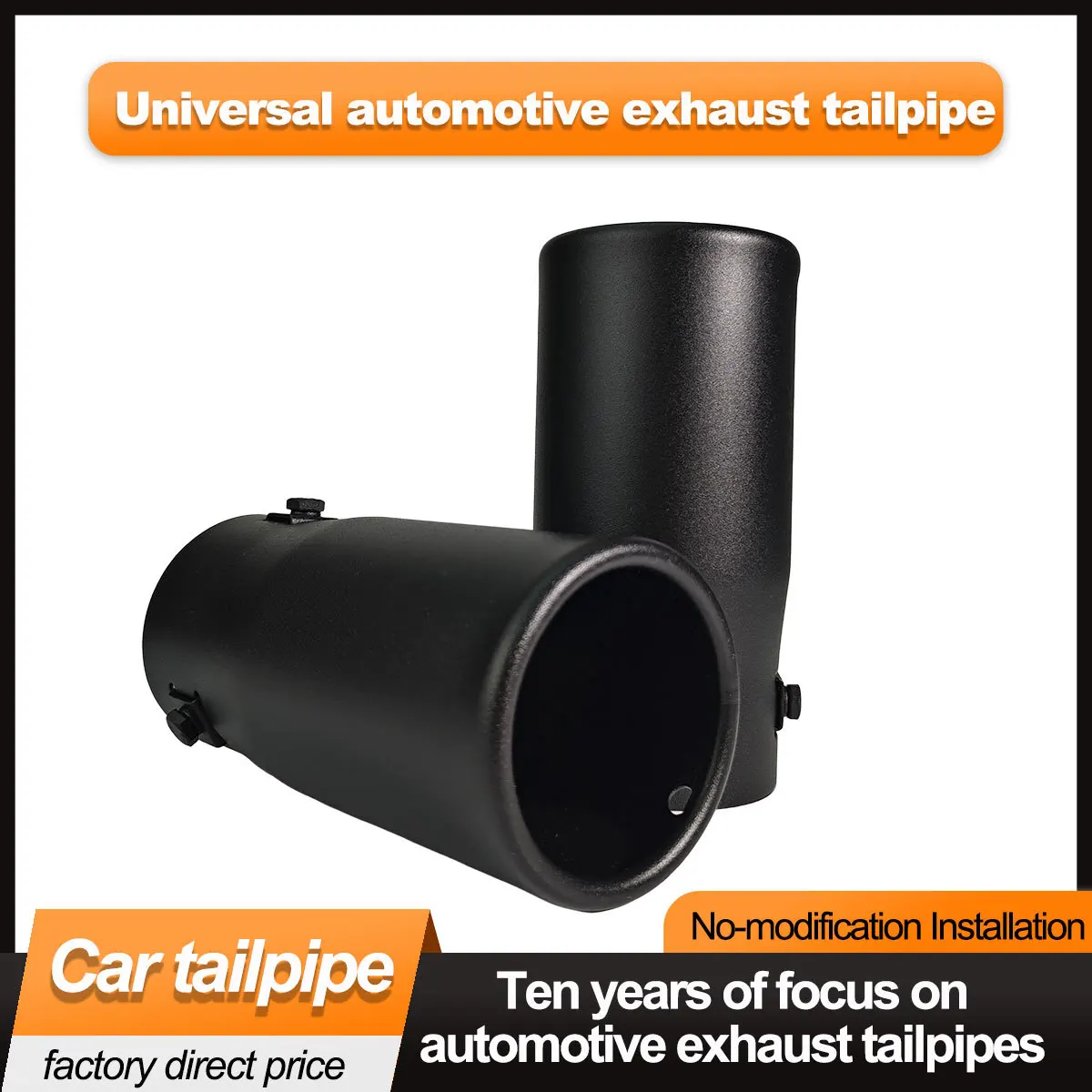 

Car modification 70mm tailpipe, stainless steel muffler, exhaust hood, universal car exhaust pipe