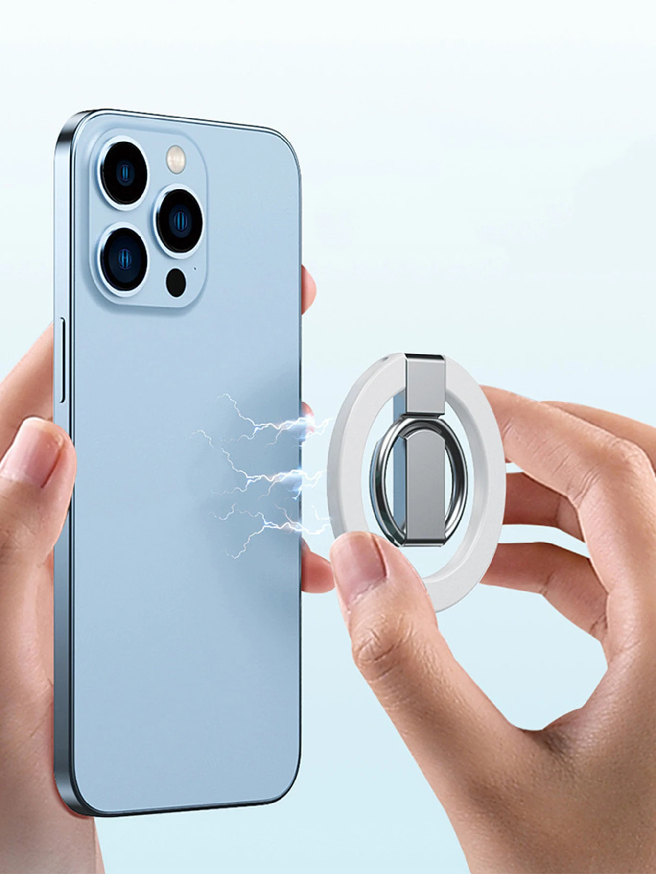 Für magnetischen Fingerschließe, 3 Abschnitte, schimmerndes Pulver, Einfachheit, Saugnapf, 1 Stück, ultraleicht und ultradünn, starke Saugkraft, Rotation – Detail 12
