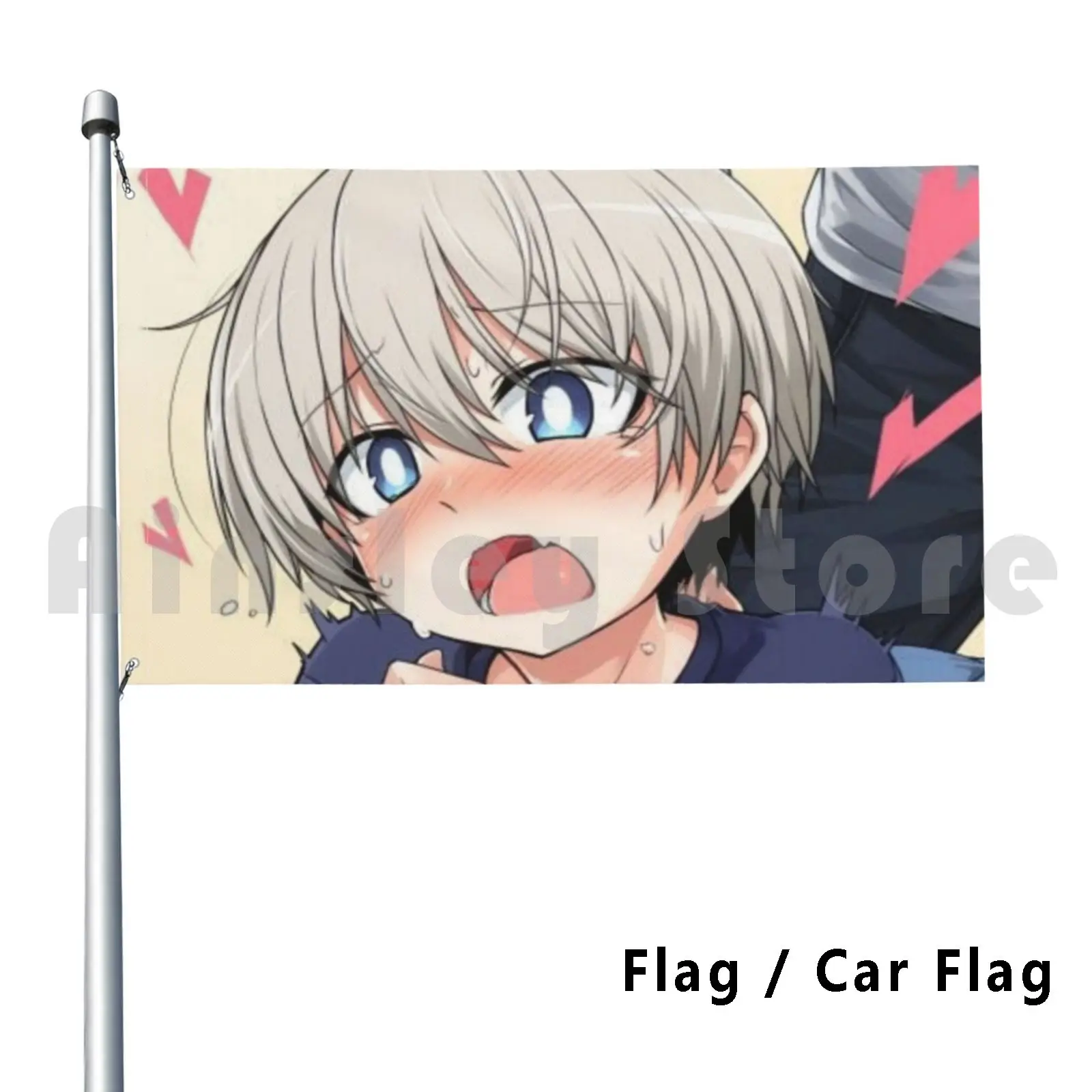 Uzaki Chan Ecchi Outdoor Decor Flag Car Flag Uzaki Uzaki Chan Sexy Ecchi Hentai Cute Anime Anime Girl Girls Waifu