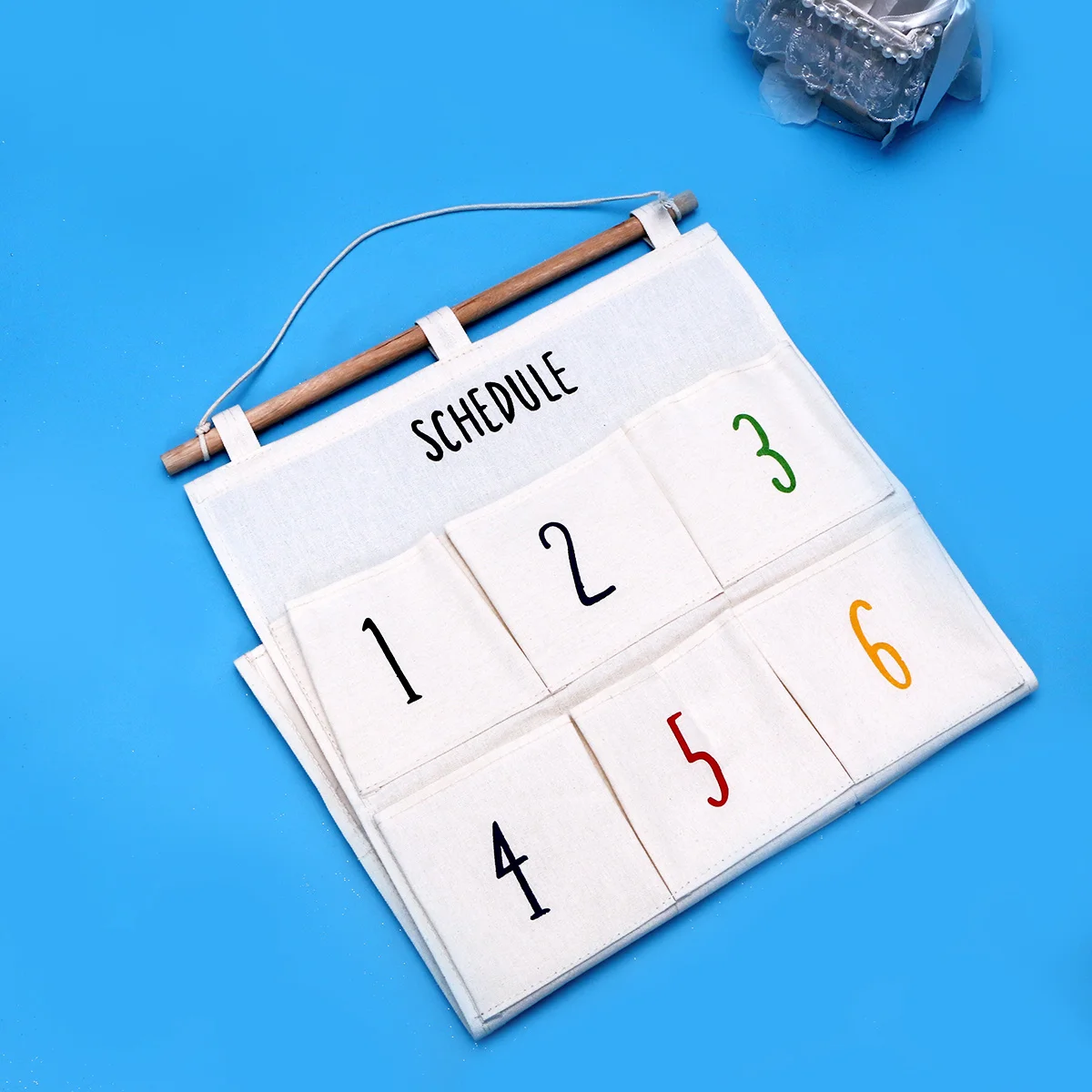 

Twelve Pockets Wall Hanging Storage Bag Linen Cotton Door Organizer Household Sundries Organizer Hanging Storage Bag
