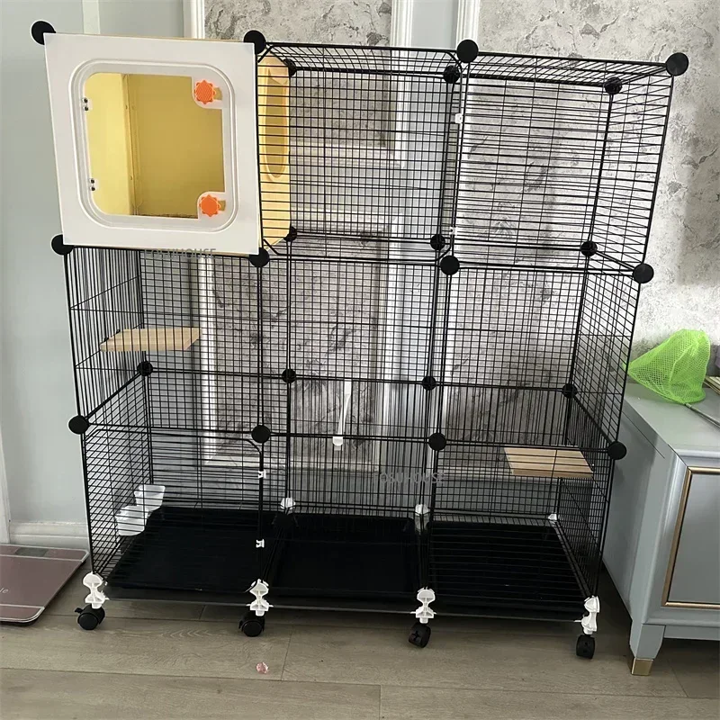 Indoor Parrot Cage Budgie Cage Xuan Feng Pearl Starling Special Birdcage Luxury Villa Extra Large Bird Cage with Breeding Box M