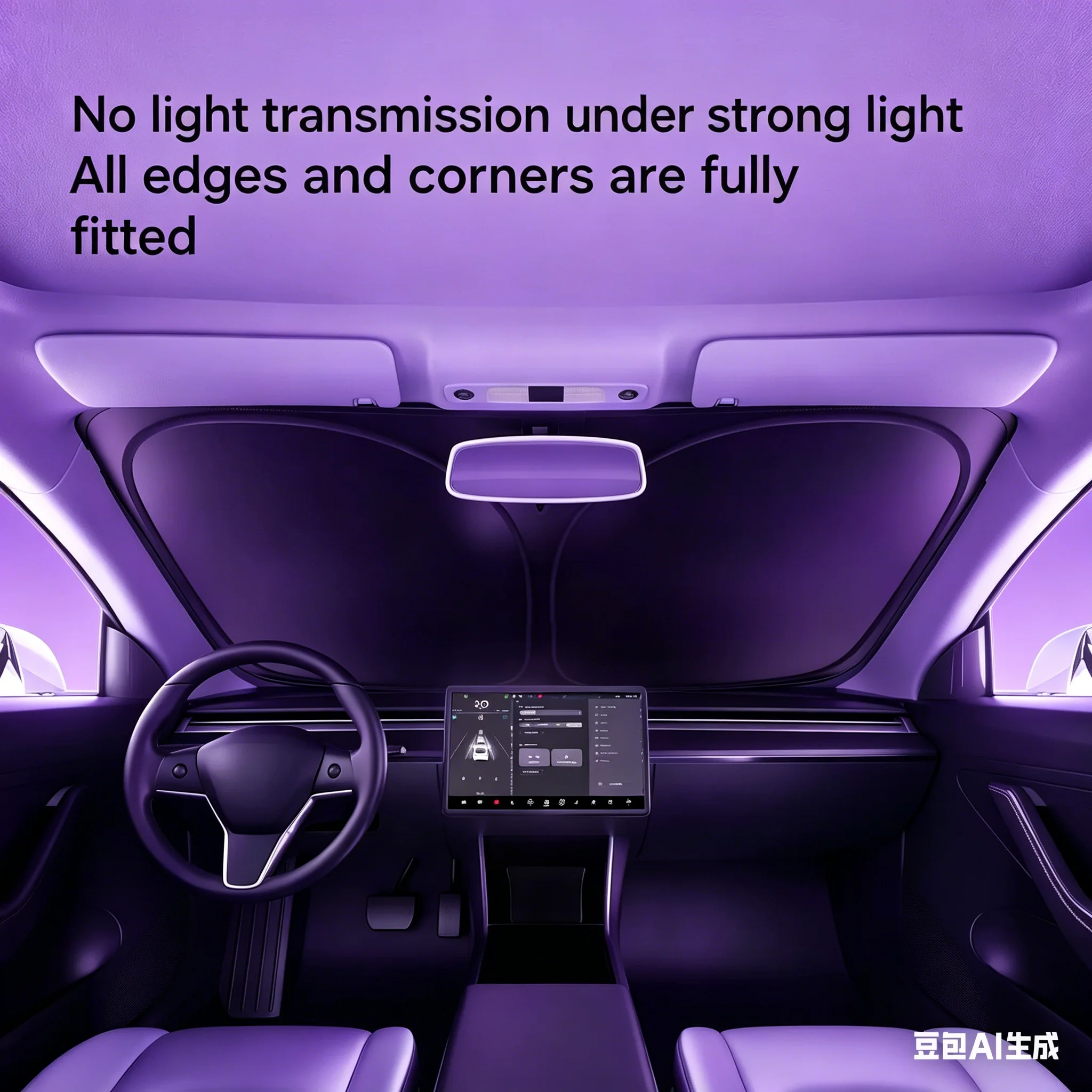 Car Front Windshield Sunshade Silver Titanium Material, Heat Insulation Anti-Sun Glare Summer Vehicle Protector - view 5