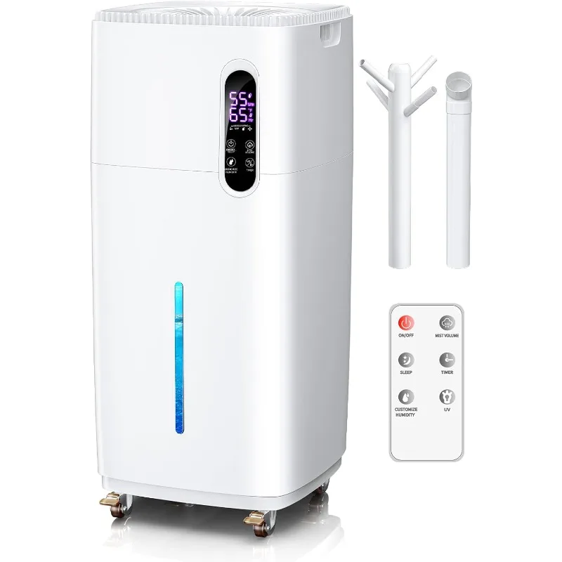 26L/5.7Gal Humidifier for Large Room Up To 3000 Ft², 6-core Atomization, 2000 ML/h Mist Output, Remote Control and 6 Mist Level