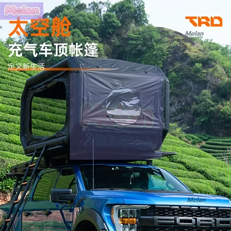 

Waterproof large space side open aluminum alloy roof tent outdoor car family one-click open camping tent