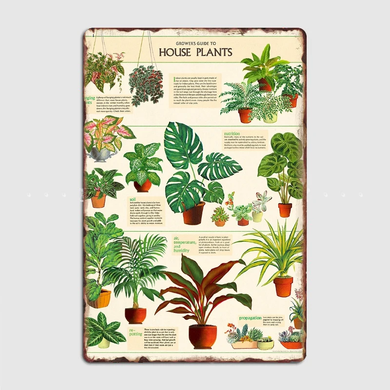 

Vintage House Plants Metal Sign Club Home Garage Club Create Decoration Tin Sign Poster Room Wall Decor