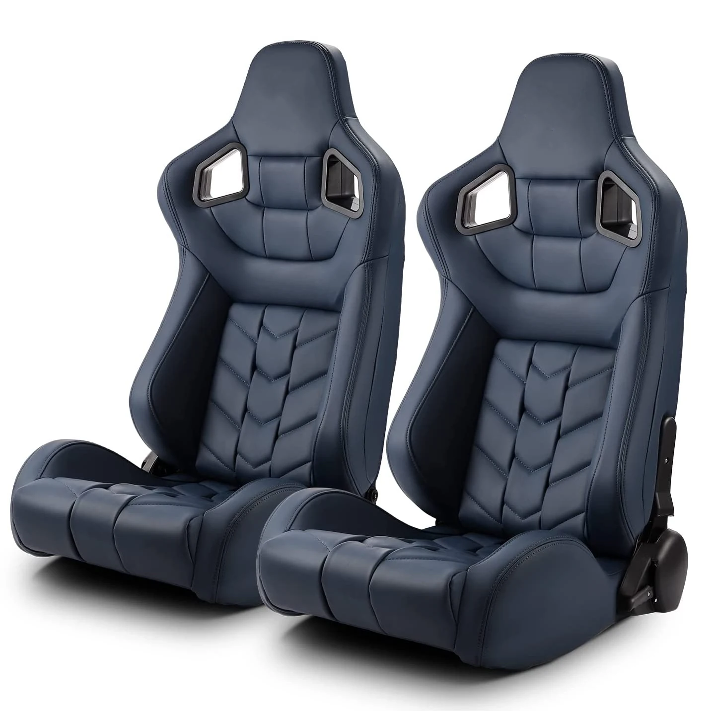 9009 Blue High Quality Leather Car Vehicle Gaming Station Simulator Universal Adjustable Sim Bucket Racing Seats