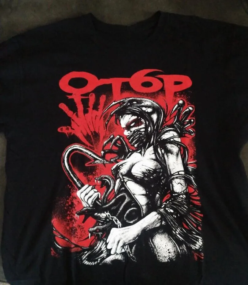 

Черная хлопковая Футболка Otep Band в стиле унисекс, модель ZH96 с коротким рукавом