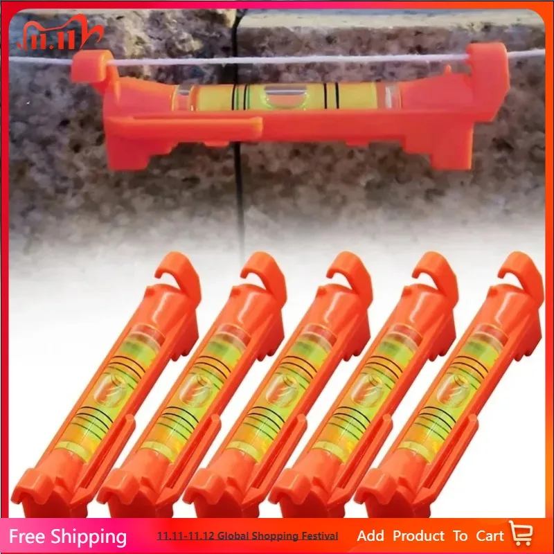 2/5pcs Line Hanging Bubble Level Gradienter For Building Construction String Level Mini Horizontal BubbleLevels Tools(orange)
