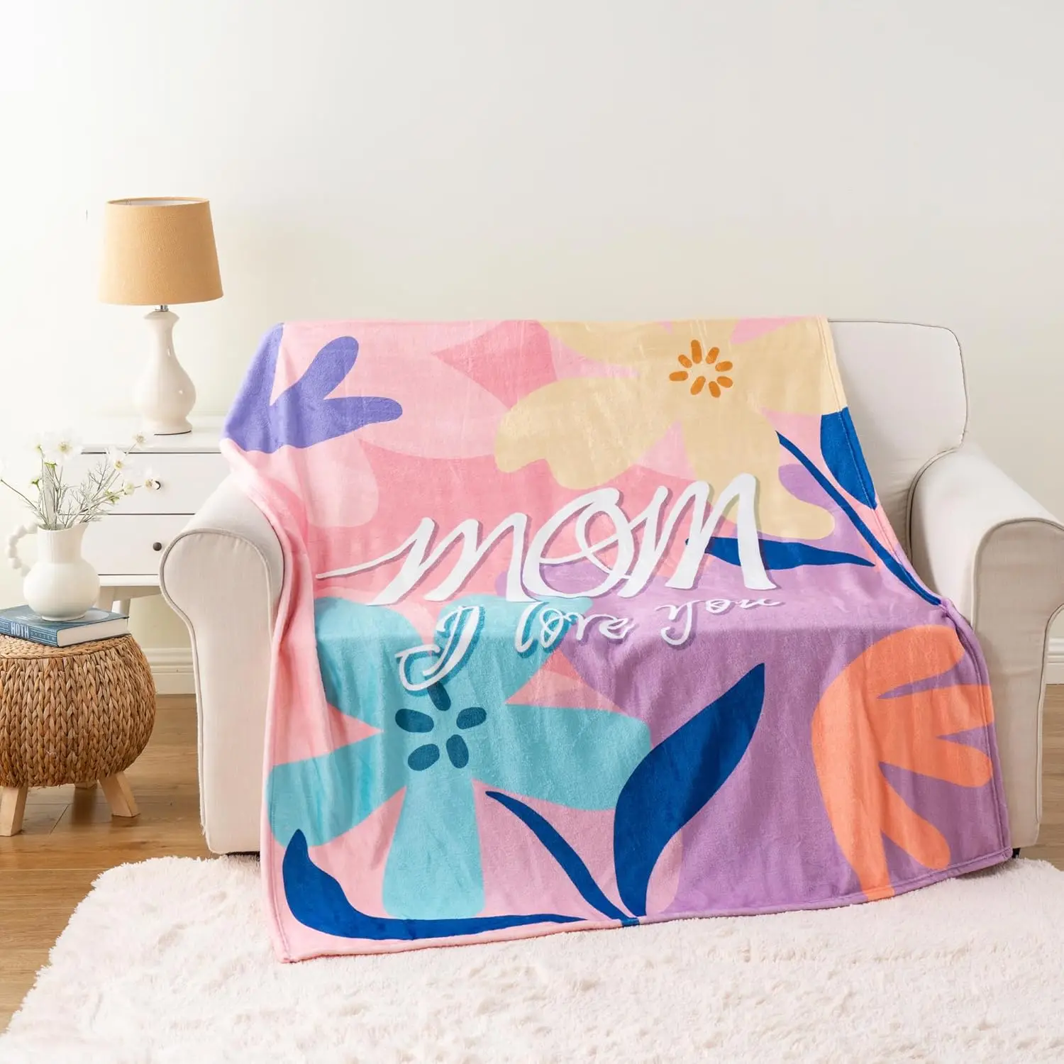 Battilo for Mom Birthday Mothers Day, to My Mom Blanket Gift from Daughter Son, Gift Blanket, Super Soft Flannel Throw Blanket f