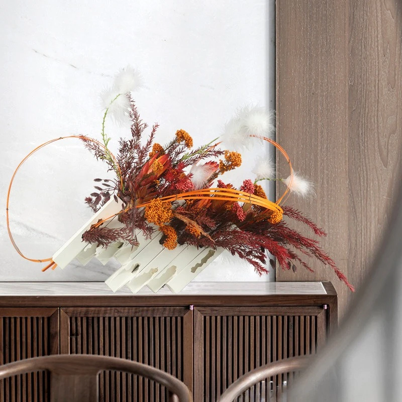 Light luxury simple modern  flower art desktop decoration model house  dining table entrance eternal flower creative ornament