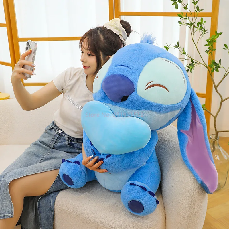 

Disney Lilo & Stitch Kawaii Plush Toy Pink Heart Angel Doll Cartoon Cute Anime Soft Stuffed Kawaii Girl Children'S Birthday Gift