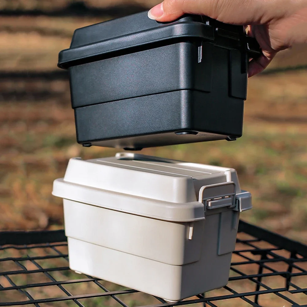 Outdoor Travel Portable Camping Mini Storage Box Desktop Seasoning Bottle Storage Box Barbecue Small Toolbox Plastic Storage