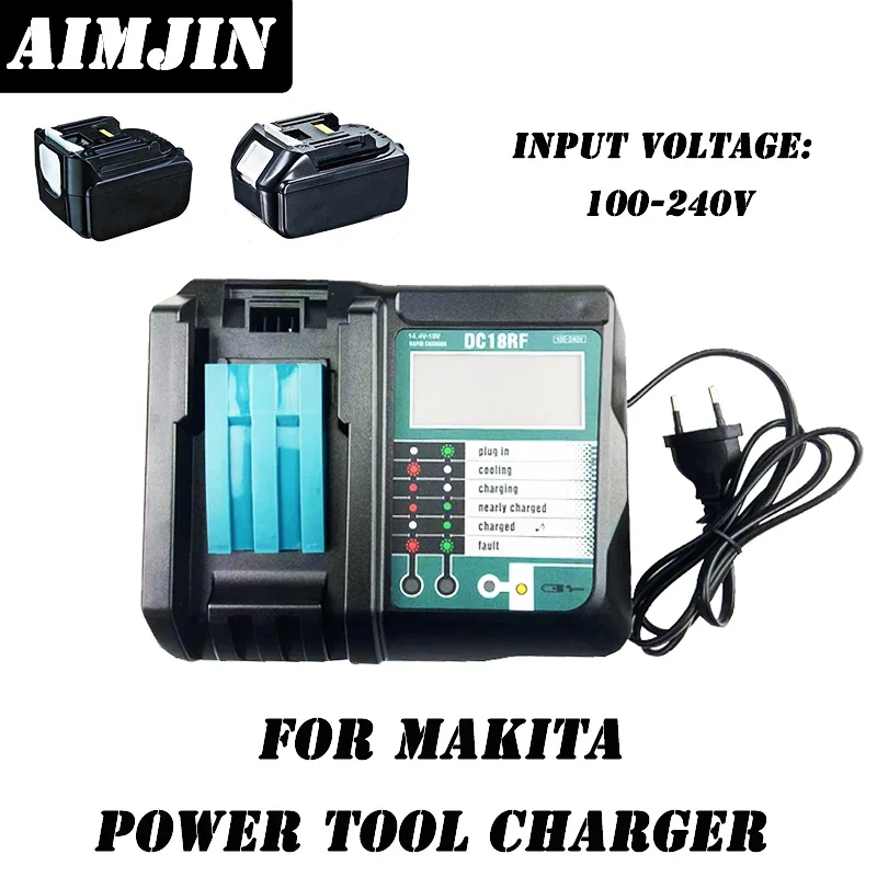 NEW Li-ion Battery Charger for Makita Battery Charger 18V 14.4V BL1860, BL1850, BL1840, BL1830, BL1820, BL1415, BL1440 DC18RC 3A