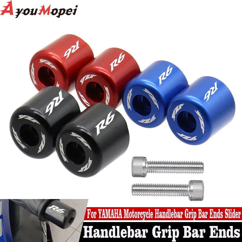 Motorcycle Handlebar Bar End Plug Caps Handle Weight Anti Vibration Silder Parts For YAMAHA YZF R6 2006-2020 Grips Accessories