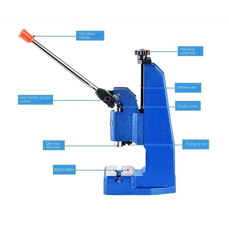 J03-0.4A Small Manual Press Desktop Manual Punching Nominal Press Hand Beer Punching Punching Machine 4KN tools