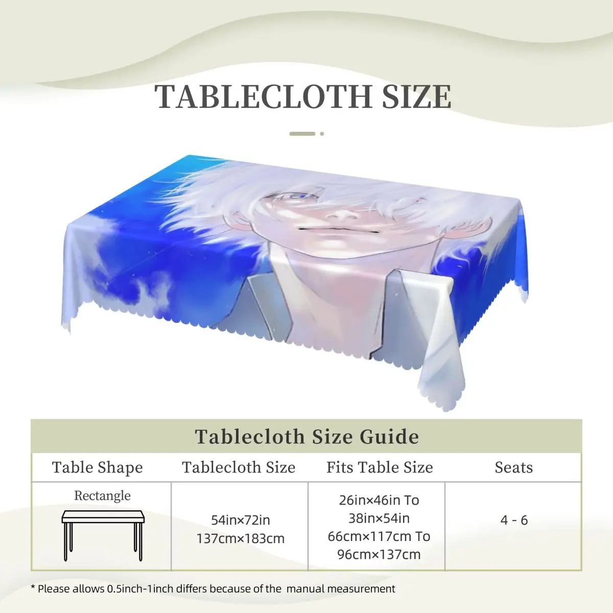 Anime Tokyo Ghoul Tablecloth Restaurant Kitchen Rectangular Tablecloth Festival Party Decorations Tablecloth Dining Table Cover