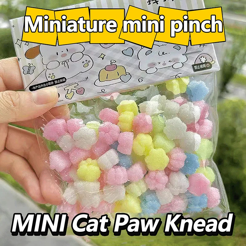 30PCS/BAG Girl Kids Birthday Gift Healing Kawaii Macron Mini Cat's Claw Snapper Pinch Squeeze Toy Cute Room Decoration Pendant