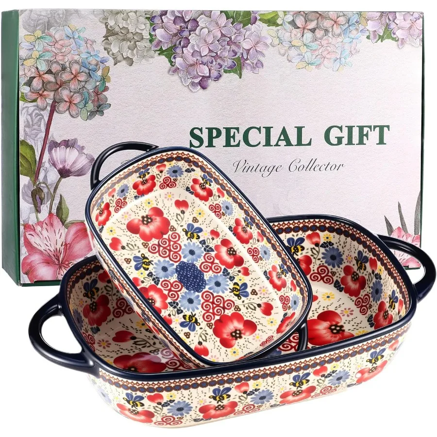 

Посуда для запекания для духовки — набор керамических форм для выпечки, керамические формы для выпечки, безопасные для духовки, готовые к подарку для пекарей, День благодарения