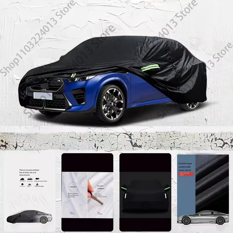 

For BMW X2 Car cover Exterior Car Cover Black Outdoor Protection Full Car Covers Waterproof Sunshade Anti UV Snow Cover