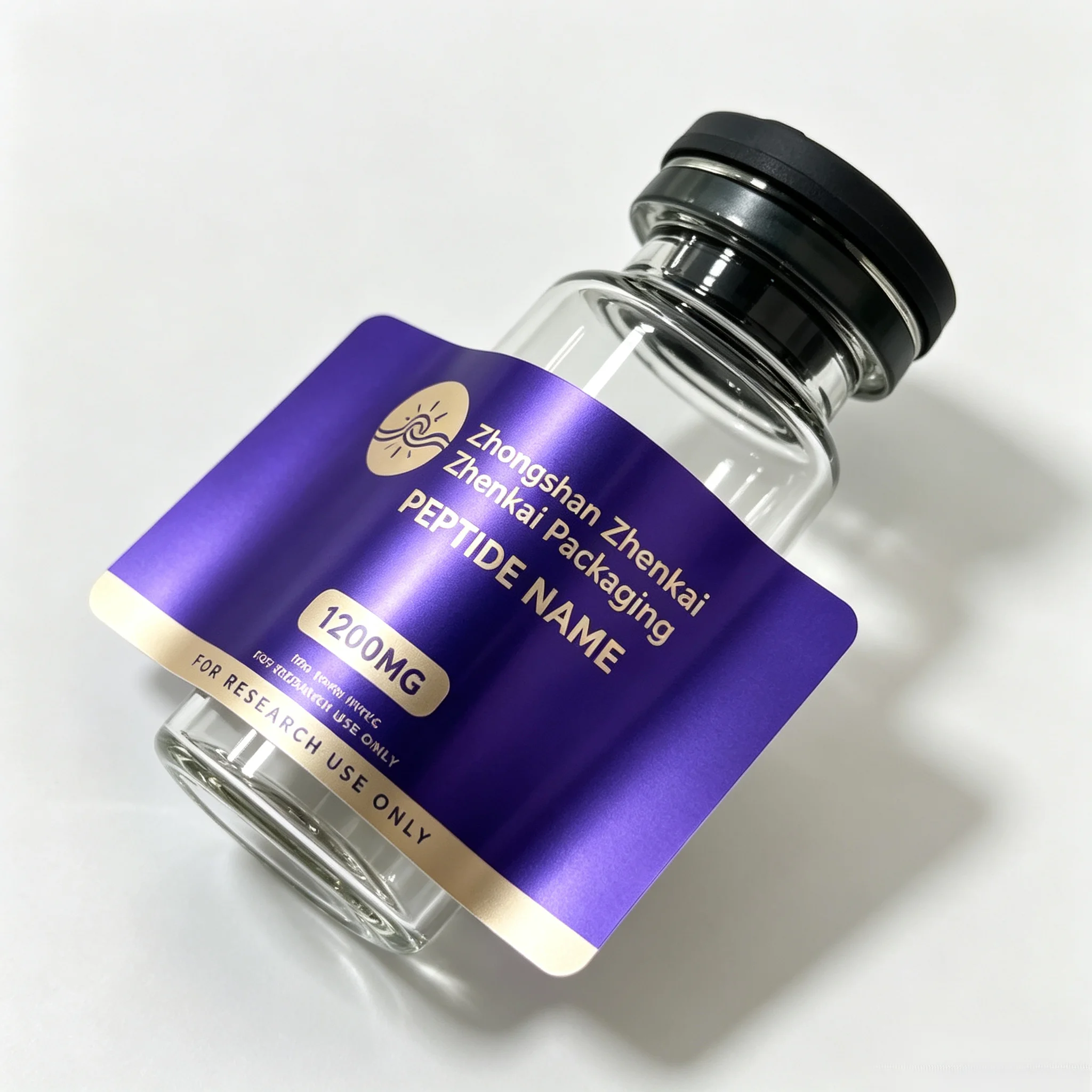 Premium Custom Peptide Label Boxes Waterproof HD Vinyl Self Adhesive Stickers Compatible With 3ml 10ml Beauty Agent Bottles