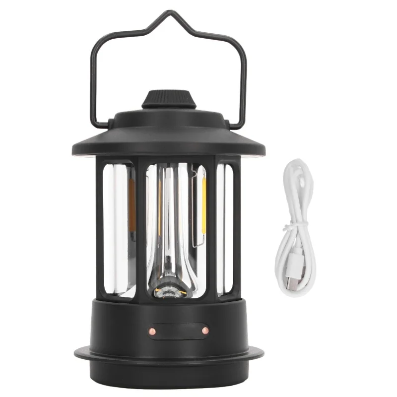 LED Camping Lantern 5-170lm Waterproof Ergonomic Portable Camping Ambient Lantern With Metal Handle For Outdoor