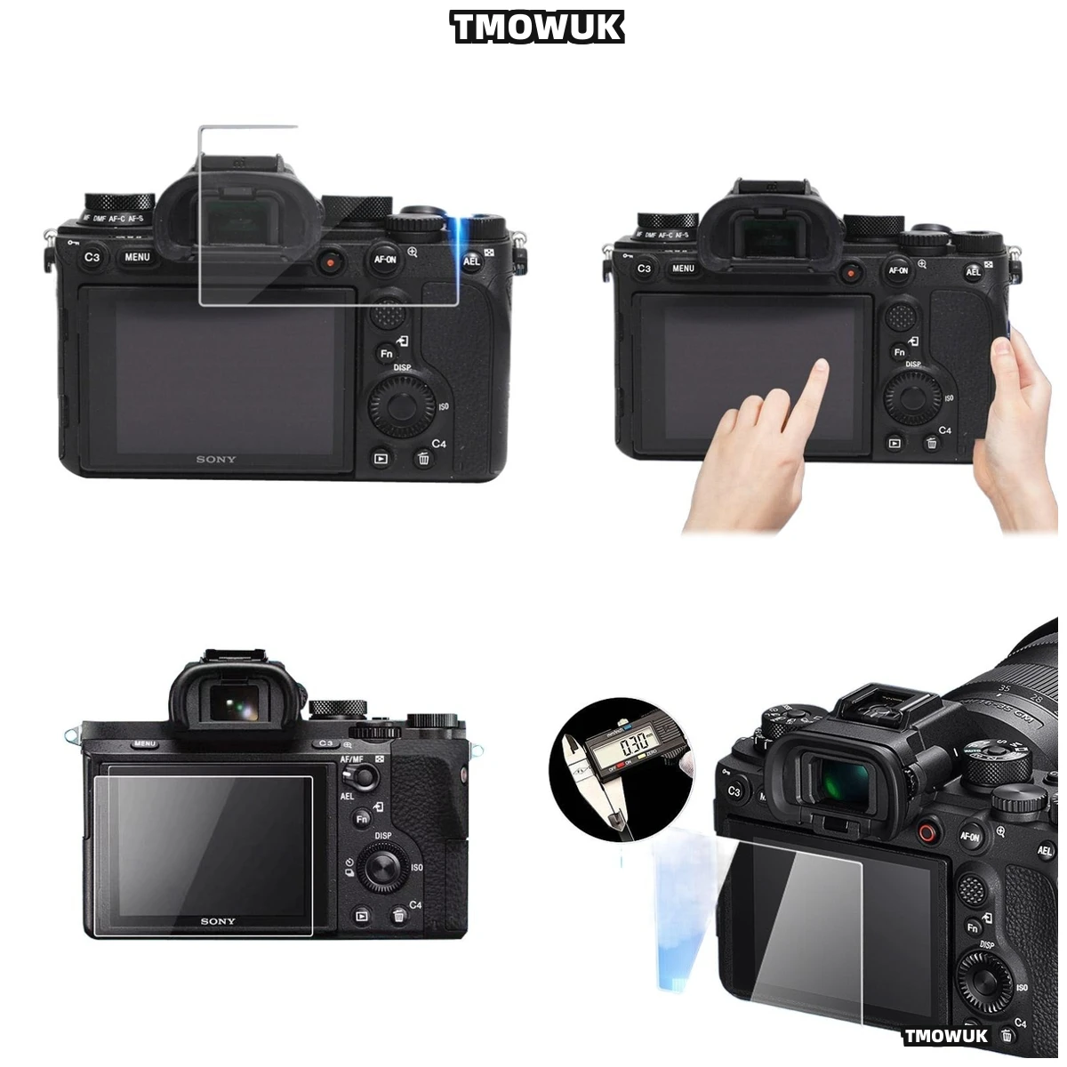 

For FX3 FX30 ZV1 ZV1-E10 A9 A9II 9H Hardness Tempered Glass Screen Protector Explosion-Proof LCD Film