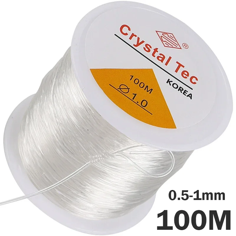 

100m/Roll Elastic Crystal Jewelry Cord Beading String Strong Stretchy Thread Cords for DIY Necklace Bracelet Jewelry Making