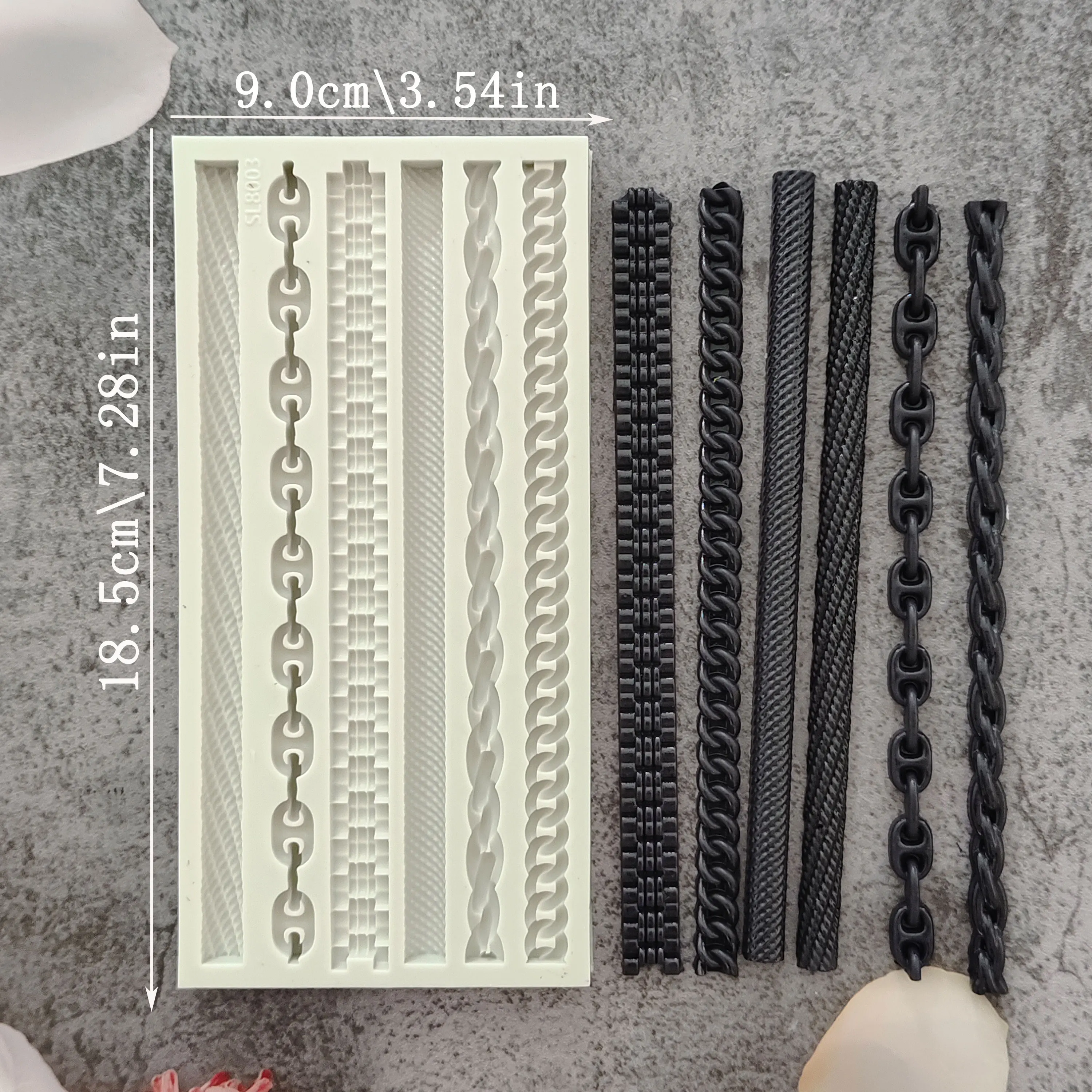 Chain Silicone Mould Fondant Cake Decorating Silicone Mold Clay,Sugarcraft Cupcake Top Chocolate Baking Tool