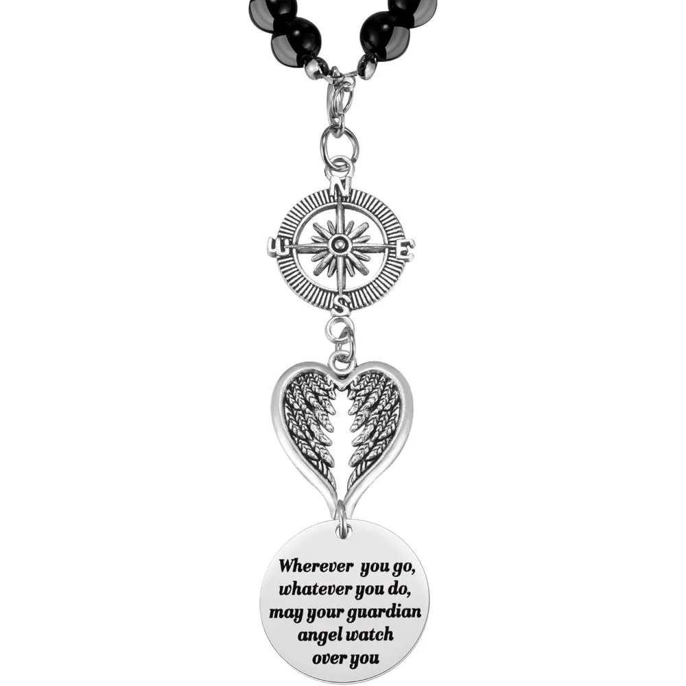 

Guardian Angel Car Mirror Charm for New Drivers Safe Travels Blessing