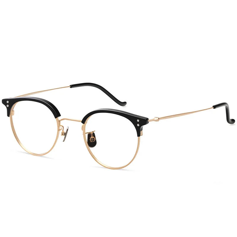 

Ultra-light pure titanium half-frame myopia glasses frame men's, can be equipped with degree lenses titanium frame online