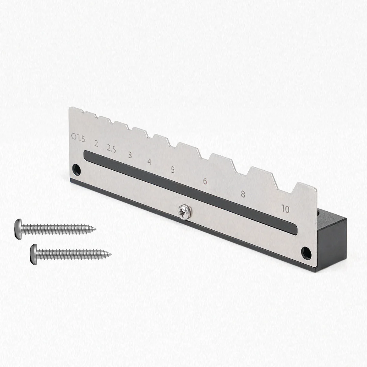 Wall‑Mount 9‑Slot Hex Key Organizer Rack, Metal Allen Hex Wrench Holder Fits 1.5‑10mm, Metal Tool Storage Shelf for Workshop view 6