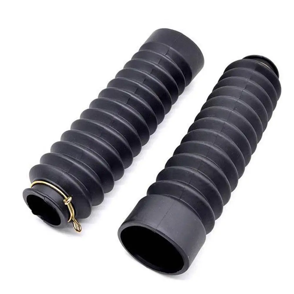 Motorcycle Front Fork Boot Absorber Dust Cover Black Compatible with Most Models Easy Installation Optimal Performance